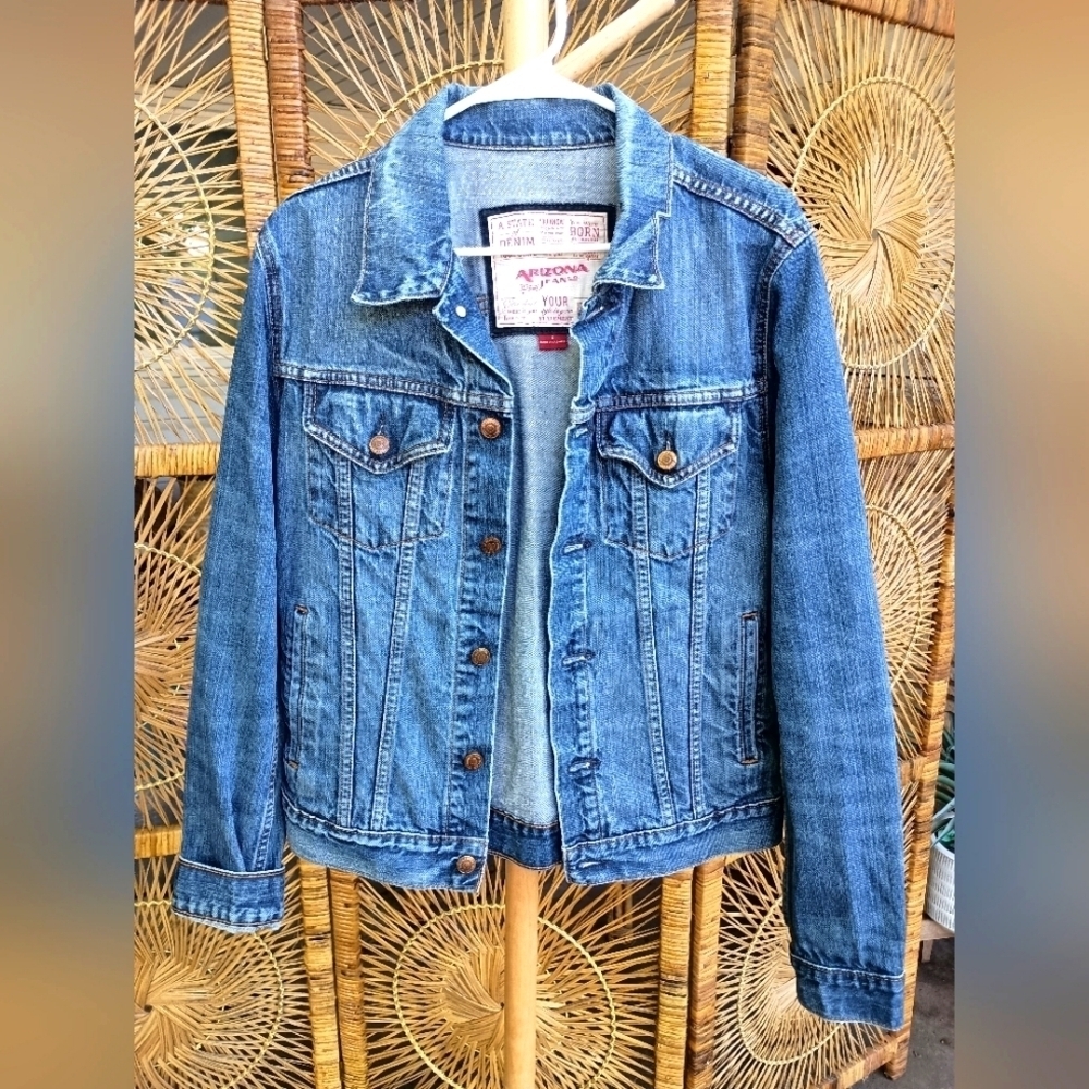 Vintage AriZona 100% Cotton Blue Denim Jacket_Small